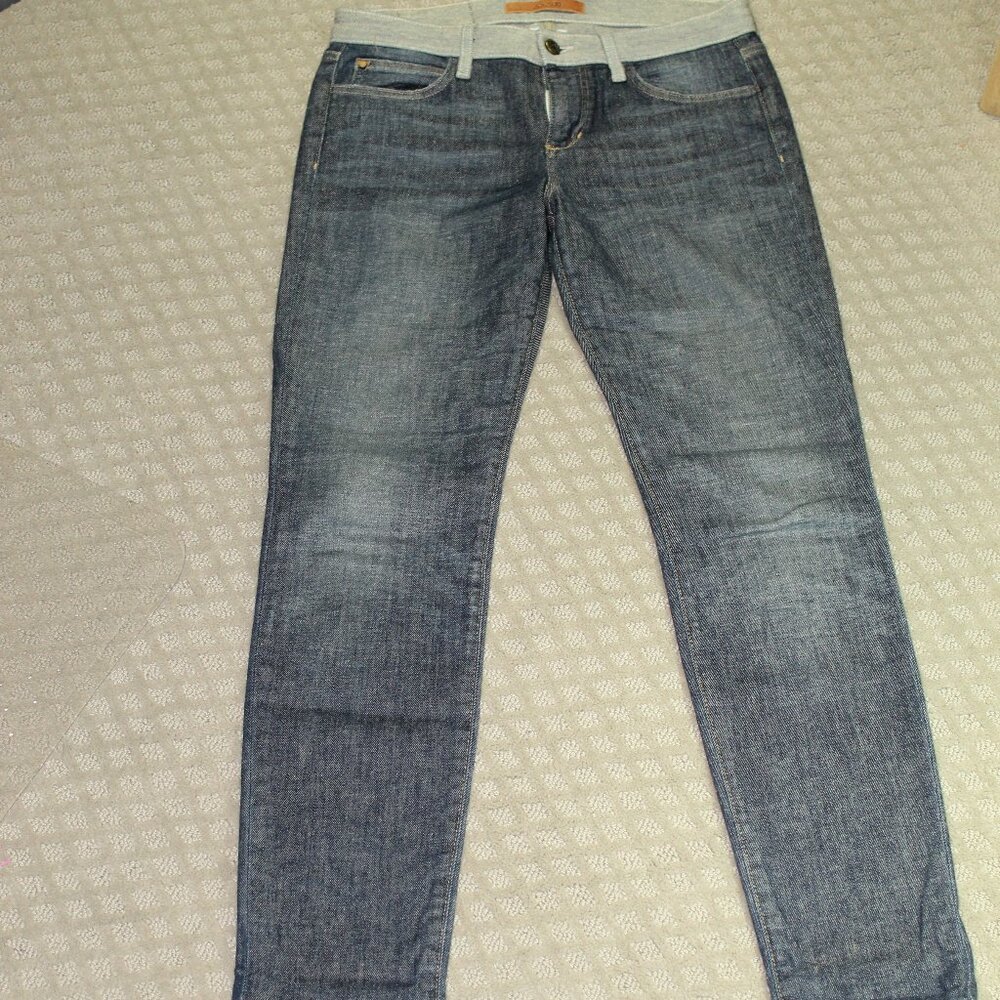 RARE! NWOT Joe's Jeans Womens Size 27 Straight Ankle Reversed Waist Blue Jeans